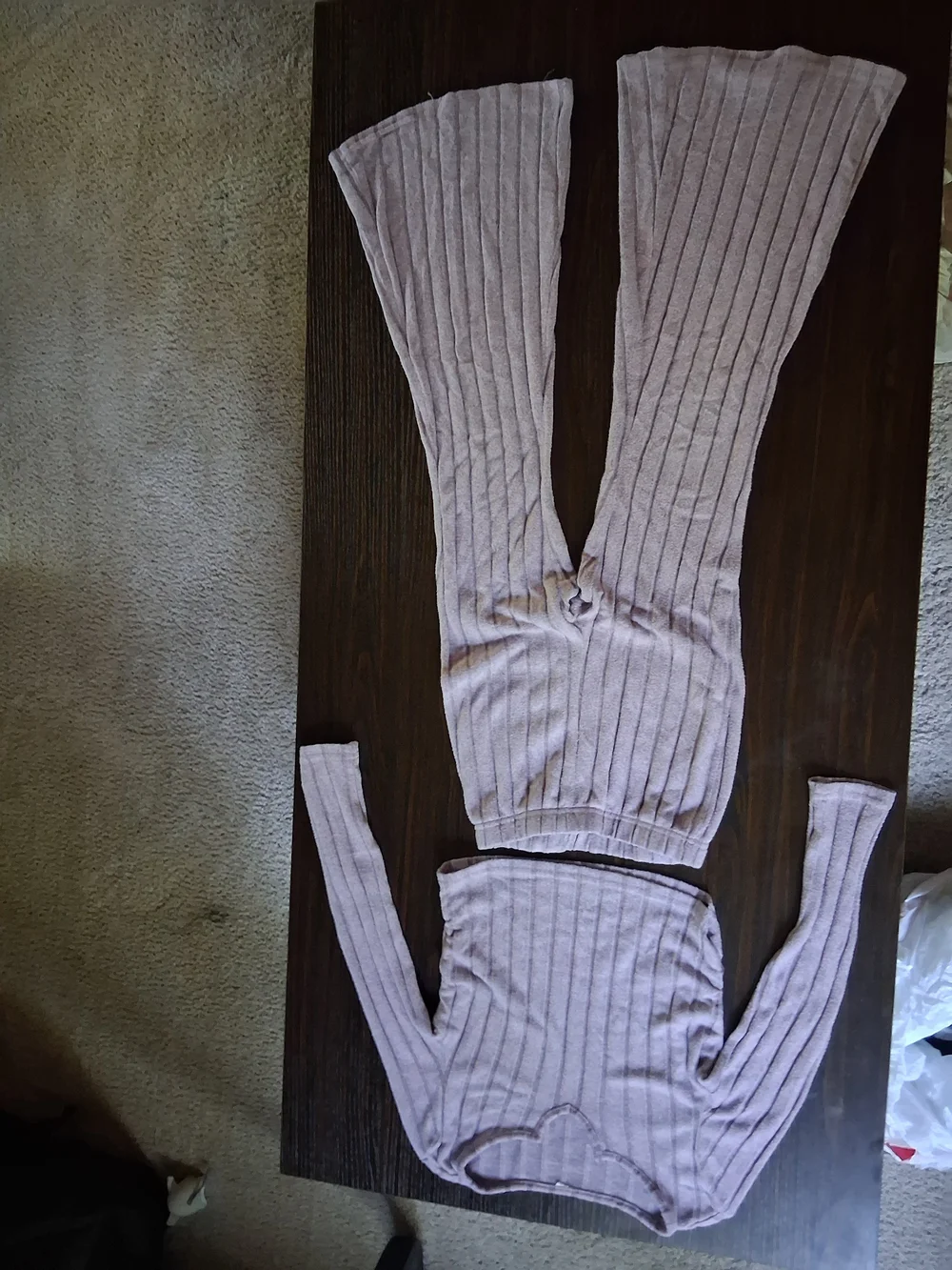Ribbed Knit Two-Piece Set - Lavender